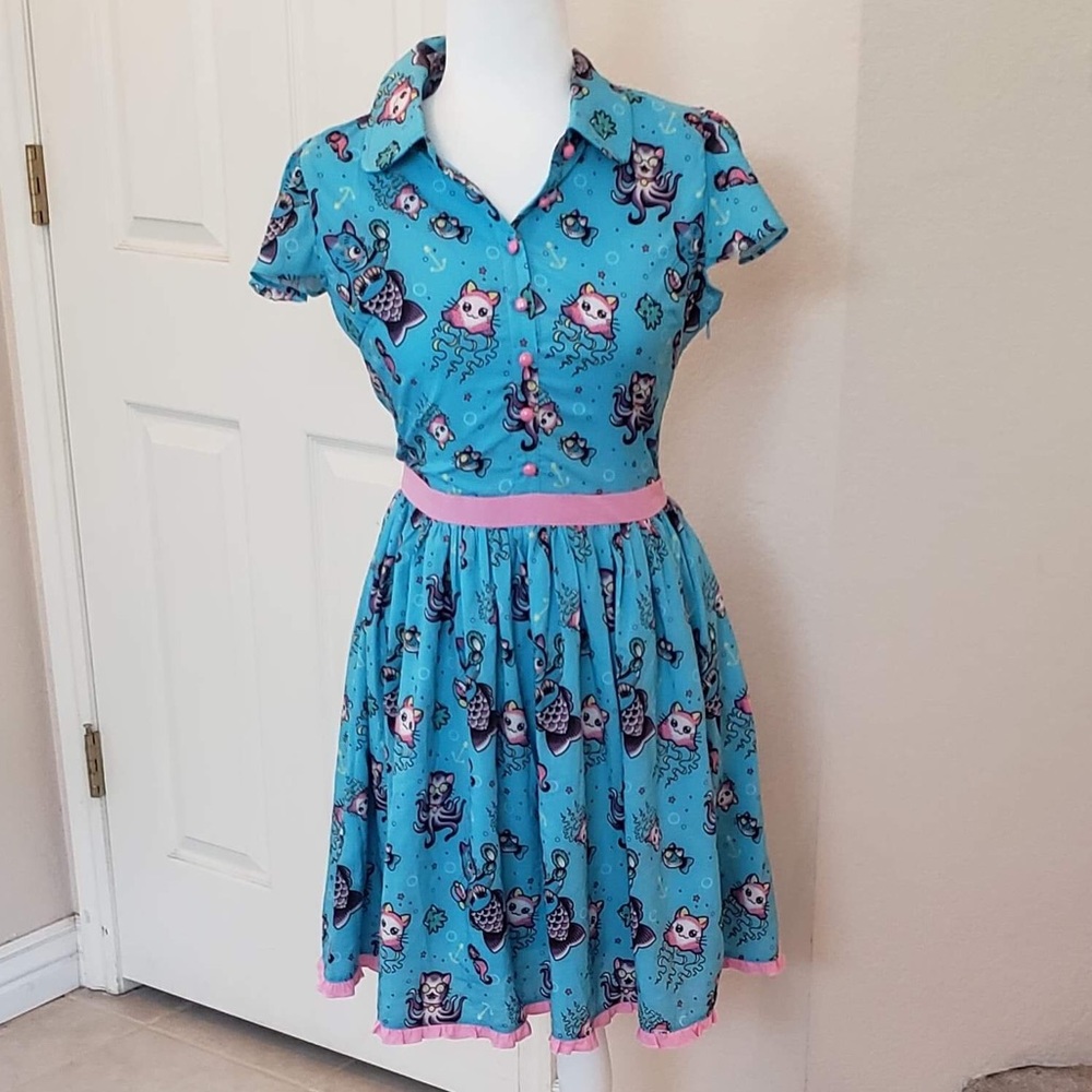 Sourpuss Kittens of the Sea Lydia Dress